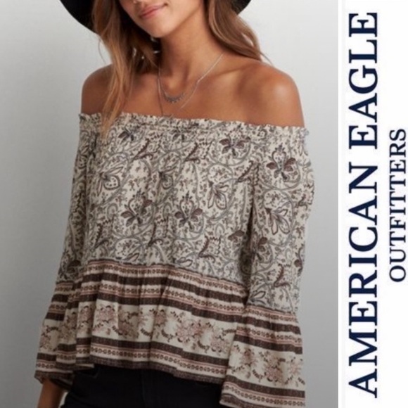 𝅺American Eagle‎ Boho Peasant Top - Picture 5 of 5